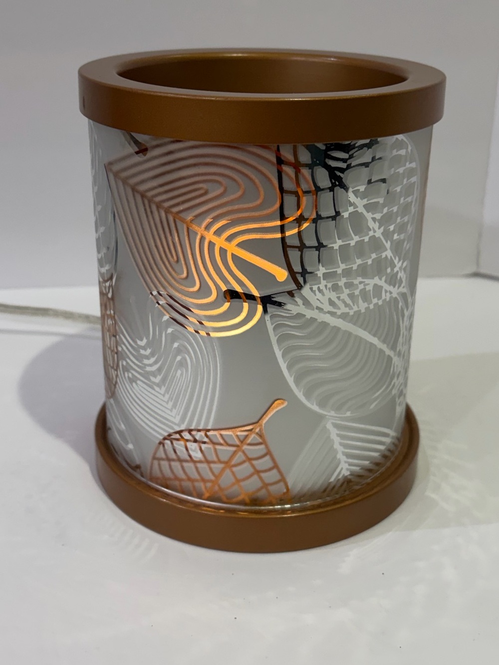 Yankee Candle Scenterpiece Autumnal Branch Lighted Glass Wax Warmer 2016